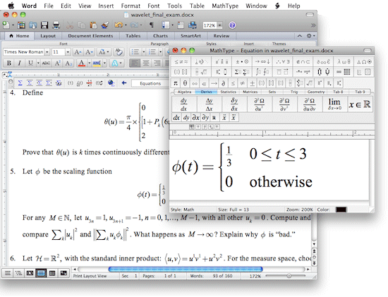 microsoft word equation editro